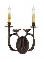 Meyda Green 146495 - 12" Wide Ornith 2 Light Wall Sconce