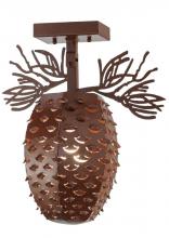 Meyda Green 147789 - 14" Wide Stoneycreek Pinecone Semi-Flushmount