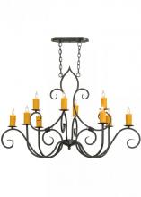 Meyda Green 149373 - 48"L Clifton 10 LT Oblong Chandelier