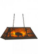 Meyda Green 150711 - 33"L Buffalo at Lake Oblong Pendant