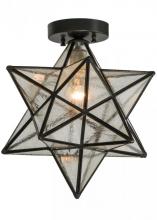 Meyda Green 150958 - 12"W Moravian Star Clear Seedy Flushmount