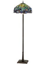 Meyda Green 151154 - 67"H Tiffany Hanginghead Dragonfly Floor Lamp