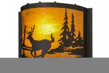 Meyda Green 152607 - 12"W Deer at Lake Wall Sconce