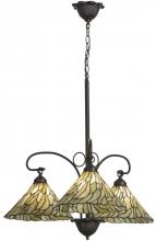 Meyda Green 153966 - 30"W Willow Jadestone 3 LT Chandelier