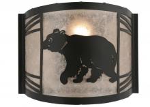 Meyda Green 157293 - 12"W Happy Bear on the Loose Left Wall Sconce