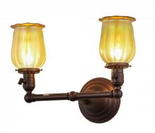 Meyda Green 157498 - 15"W Revival Chelsea Favrile 2 LT Wall Sconce