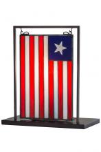 Meyda Green 157630 - 9.5"W X 10.5"H Liberian Flag Lighted Tabletop Window