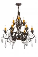 Meyda Green 162815 - 26"W New Country French 9 LT Chandelier