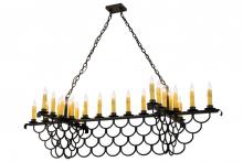 Meyda Green 162857 - 71"L Picadilly 23 LT Oblong Chandelier