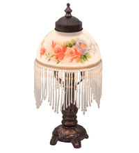 Meyda Green 16578 - 13" High Roussillon Rose Bouquet Fringed Mini Lamp