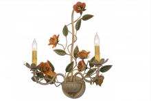 Meyda Green 167895 - 17"W Symphony Rose Basket 2 LT Wall Sconce