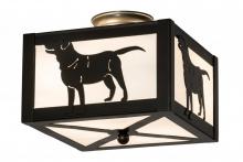 Meyda Green 172790 - 12"Sq Labrador Retriever Flushmount