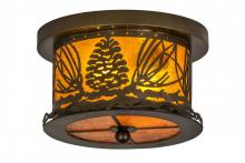 Meyda Green 173198 - 11" Wide Mountain Pine Flushmount