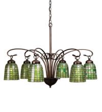 Meyda Green 18649 - 28"W Terra Verde 6 LT Chandelier