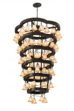 Meyda Green 188855 - 60"W Cretella 72 LT Six Tier Chandelier