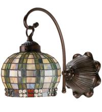 Meyda Green 19012 - 7"W Jeweled Basket Wall Sconce