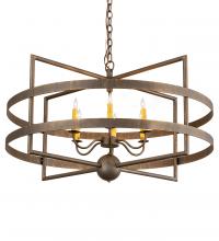 Meyda Green 198833 - 36" Wide Aldari 6 Light Chandelier