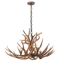 Meyda Green 200437 - 33" Wide Antlers Whitetail Deer 4 LT Chandelier