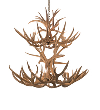 Meyda Green 200463 - 42" Wide Antlers Mule Deer 12 Light Chandelier