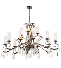 Meyda Green 203867 - 62" Long Windsor 14 Light Oblong Chandelier