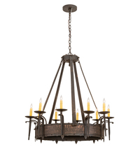 Meyda Green 204202 - 35" Wide Costello 10 Light Chandelier