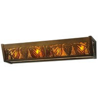 Meyda Green 212668 - 24" Wide Pinecone Inverted Vanity Light