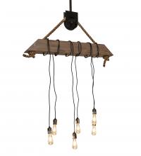 Meyda Green 214186 - 44" Long Wood Beam Pendant