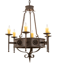 Meyda Green 215034 - 30" Wide Lorenzo 6 Light Chandelier