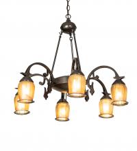 Meyda Green 219621 - 29" Wide Revival Favrile 6 Light Chandelier