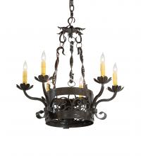 Meyda Green 221249 - 24" Wide Dragone 6 Light Chandelier