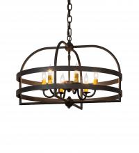 Meyda Green 233402 - 22" Wide Aldari 6 Light Chandelier