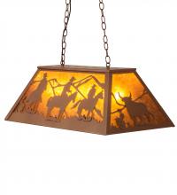 Meyda Green 236858 - 33" Long Rustlers Oblong Pendant