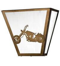 Meyda Green 23913 - 13"W Motorcycle Wall Sconce