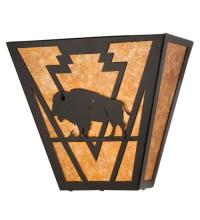 Meyda Green 23940 - 13"W Lone Buffalo Wall Sconce