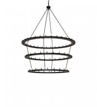 Meyda Green 242175 - 80" Wide Loxley 76 Light Three Tier Chandelier