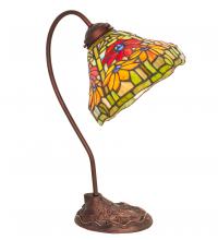 Meyda Green 247784 - 18" High Tiffany Poinsettia Desk Lamp