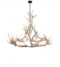 Meyda Green 247851 - 68" Wide Antlers Elk 12 Light Chandelier