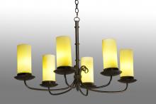 Meyda Green 249760 - 38" Long Atria 6 Light Oblong Chandelier