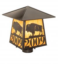 Meyda Green 250013 - 12" Square Personalized Buffalo Post Mount