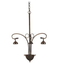 Meyda Green 25888 - 24"W Mahogany Bronze 3 LT Chandelier Hardware