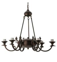 Meyda Green 26946 - 29"W Mahogany Bronze 6 Uplights Chandelier Hardware