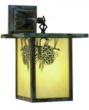 Meyda Green 29531 - 9"W Hyde Park Winter Pine Hanging Wall Sconce