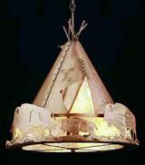  50153 - 48"W Teepee w/ Buffalo Pendant