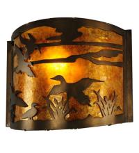 Meyda Green 51492 - 12"W Ducks in Flight Wall Sconce