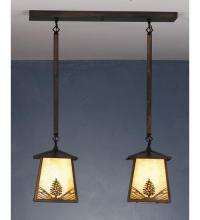 Meyda Green 82140 - 24" Long Mountain Pine 2 Light Island Pendant