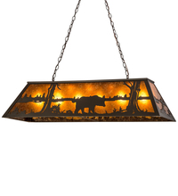 Meyda Green 98035 - 48" Long Black Bear Oblong Pendant