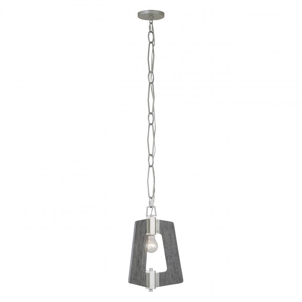 Lofty 1-Lt Mini Pendant - Silverado/Grey Wood