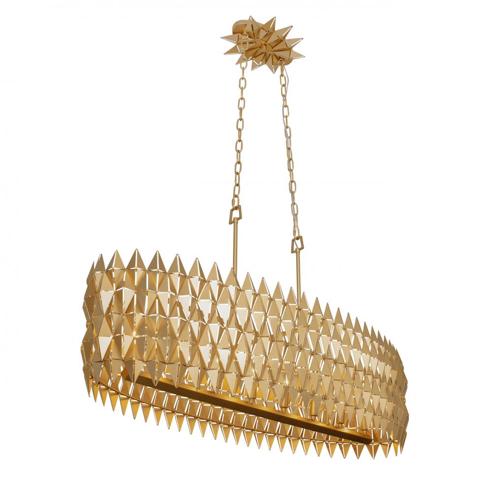 Forever 8-Lt Linear Pendant - French Gold