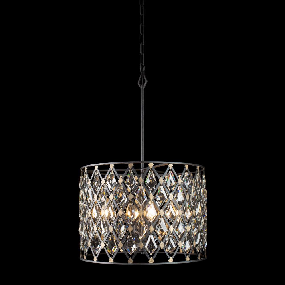 Windsor 4-Lt Crystal Pendant - Carbon/Havana Gold