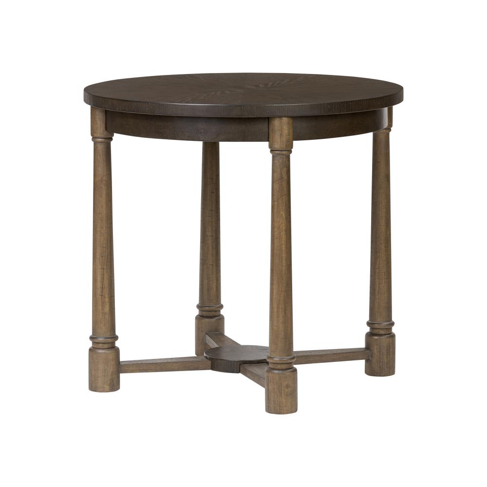 Nob Hill Center Table - Aged Barrel/Dark Brown Oak